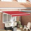 vidaXL Retractable Awning Manual Red 350 x 250 cm Fabric