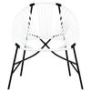 vidaXL Garden Chair Set 3 pcs Black and White Poly Rattan