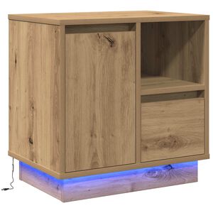 vidaXL Bedside Cabinet Artisan Oak 50 x 34.5 x 50 cm Engineered wood
