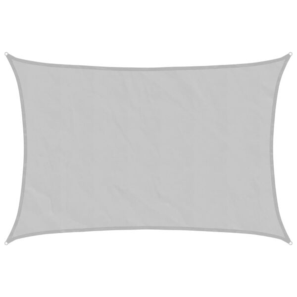 vidaXL Sun Shade Sail Light Grey 2.5x2 m 100% Polyester Oxford