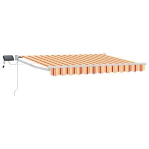 vidaXL Manual Retractable Awning with LEDs Multicolour 3.5 x 2.5 m