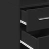 vidaXL Slim Storage Cabinet Black 30x42.5x225 cm Engineered Wood