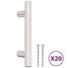 vidaXL Cabinet Handles 20 pcs Silver 64 mm Stainless Steel