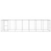 vidaXL Outdoor Dog Kennel Galvanised Steel with Roof 16.94 m²
