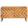 vidaXL Coffee Table Brown and Black 80x50x40 cm Solid Wood Mango