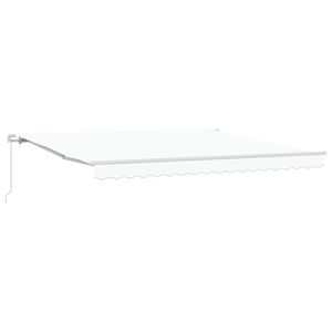 vidaXL Awning Manual White 400 x 350 x 165 cm Polyester and Metal
