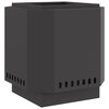 vidaXL Smokeless Fire Pit Black 48 x 48 x 51 cm Steel