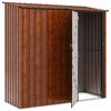 vidaXL Garden Sheds Brown 203 x 85.5 x 200 cm Metal