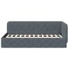 vidaXL Corner Bed Frame with Headboard Dark Grey 100 x 200 cm Velvet