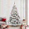vidaXL Artificial Christmas Tree with 300 LEDs White 210 cm PE and PVC