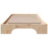 vidaXL Bed Frame Natural 80 x 200 cm Solid Pine Wood