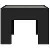 vidaXL Coffee Table with Infinity LED Black 40x40x30 cm