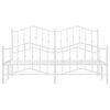 vidaXL Metal Bed Frame without Mattress with Footboard&nbsp;White 160x200cm