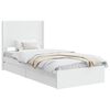 vidaXL Bed Frame with Storage and Headboard White 90 x 200 cm