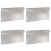 vidaXL Snail Fence 4 pcs 50 x 3.5 x 25 cm Stainless Steel Silver