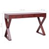 vidaXL Computer Desk Brown 115x47x77 cm Solid Mahogany Wood