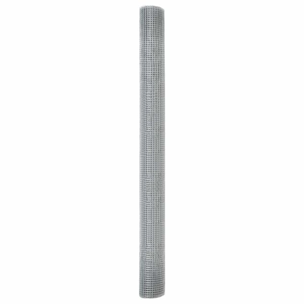 vidaXL Welded Wire Fence Silver 1.5 x 10 m