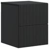 vidaXL Wall-Mounted Bedside Cabinet Black 33 x 34.5 x 40 cm