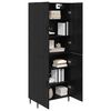 vidaXL Highboard Black oak 69.5 x 34 x 180 cm