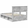 vidaXL Bed Frame Concerte Grey 135 x 190 cm Solid Pine Wood