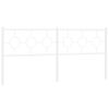 vidaXL Metal Replace Headboard White 193 cm