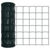 vidaXL Fence with Posts Green 0.4 x 50 m Steel