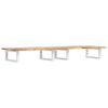 vidaXL Basin Shelf Wall Mounted Steel and Solid Wood Acacia