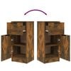 vidaXL Sideboards 2 pcs Smoked Oak 30x30x70 cm Engineered Wood