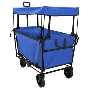 vidaXL Folding Hand Trolley Black 105 x 56.5 x 116 cm Oxford Cloth