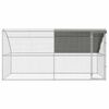 vidaXL Chicken Cage 2 pcs Silver 400 x 200 x 200 cm Steel and PE