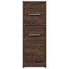 vidaXL Narrow Bathroom Cupboard with Wheels Brown Oak Engineered Wood
