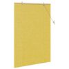 vidaXL Roller Blind with Curtains Manual Yellow 120 x 160 cm Bamboo