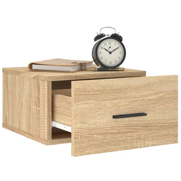 vidaXL Wall-mounted Bedside Cabinets 2 pcs Sonoma Oak 35x35x20 cm