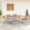 vidaXL Garden Dining Set 7 pcs Grey and brown