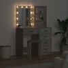 vidaXL Dressing Table 2 pcs Grey 50 x 41 x 135 cm Engineered wood