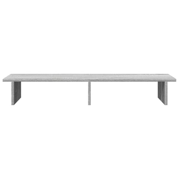vidaXL Monitor Stand Grey Sonoma 100x27x15 cm Engineered Wood