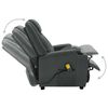 vidaXL Massage Chair Grey Faux Leather