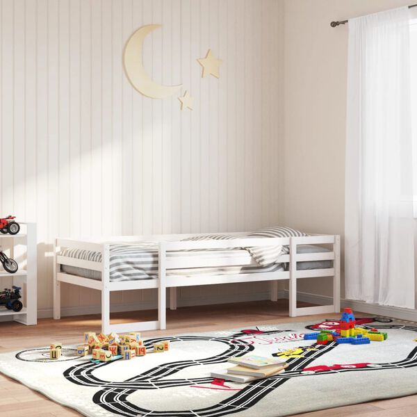 vidaXL Kids' Bed Frame without Mattress White 90x190 cm Single Solid Wood Pine