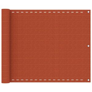 vidaXL Balcony Screen Orange 75x300 cm HDPE