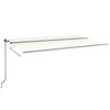 vidaXL Manual Retractable Awning 600x350 cm Cream