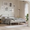 vidaXL Metal Headboard White 160 cm