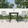 vidaXL 3 Piece Garden Dining Set Black PVC Rattan