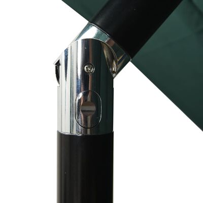vidaXL 3-Tier Parasol with Aluminium Pole Green 2.5x2.5 m