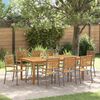 vidaXL Garden Dining Set 9 pcs Grey Poly rattan