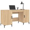 vidaXL Desk Sonoma Oak 140x50x75 cm Engineered Wood