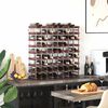 vidaXL Wine Rack for 72 Bottles Brown Solid Wood Pine