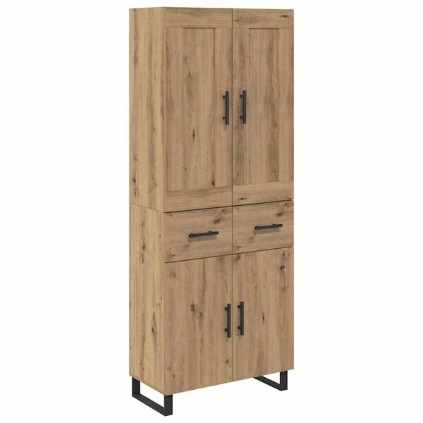 vidaXL Highboard Artisan Oak 69.5 x 34 x 180 cm Engineered Wood