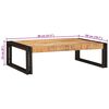 vidaXL Bathroom Shelf Brown 80 x 50 x 23 cm Soild Rough Mango Wood