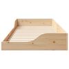 vidaXL Bed Frame Brown 100 x 210 cm Solid Pine Wood