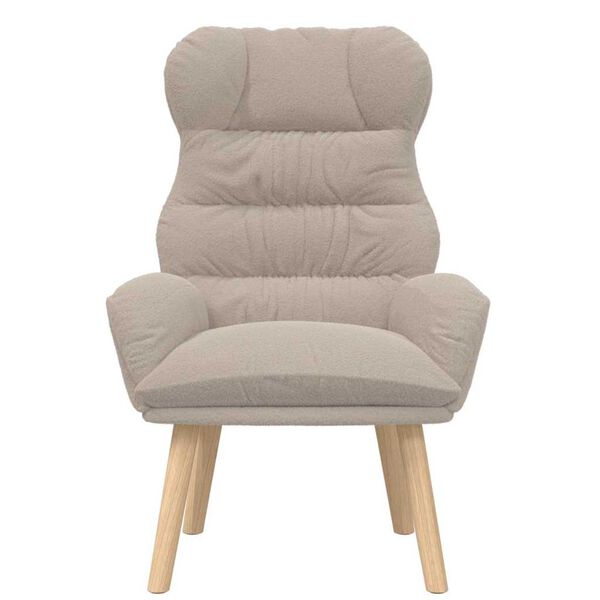 vidaXL Armchair Light Grey 69 x 74 x 93 cm Sherpa Fabric